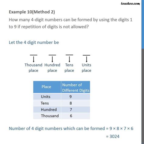 how many 4 digit numbers can be made using 1-7